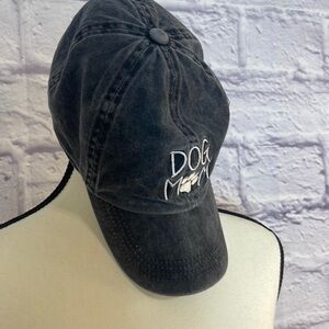 David & Young Women's Dog Mom Baseball Cap distressed black adjustable backstrap